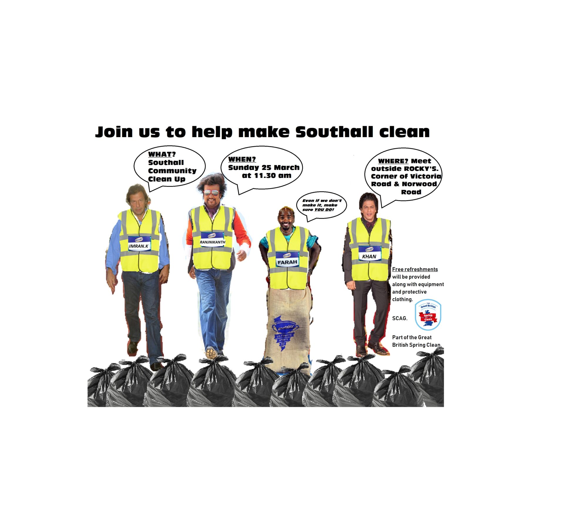 Southall Community Clean Up - Victoria and Hammond Roads