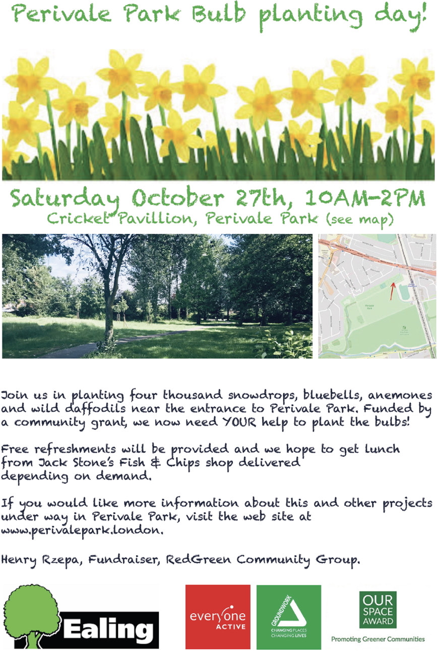 Perivale Park Spring Bulb planting day