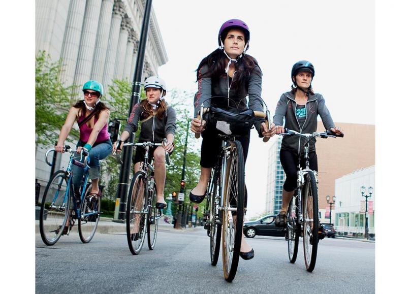 Parents and children cycling training