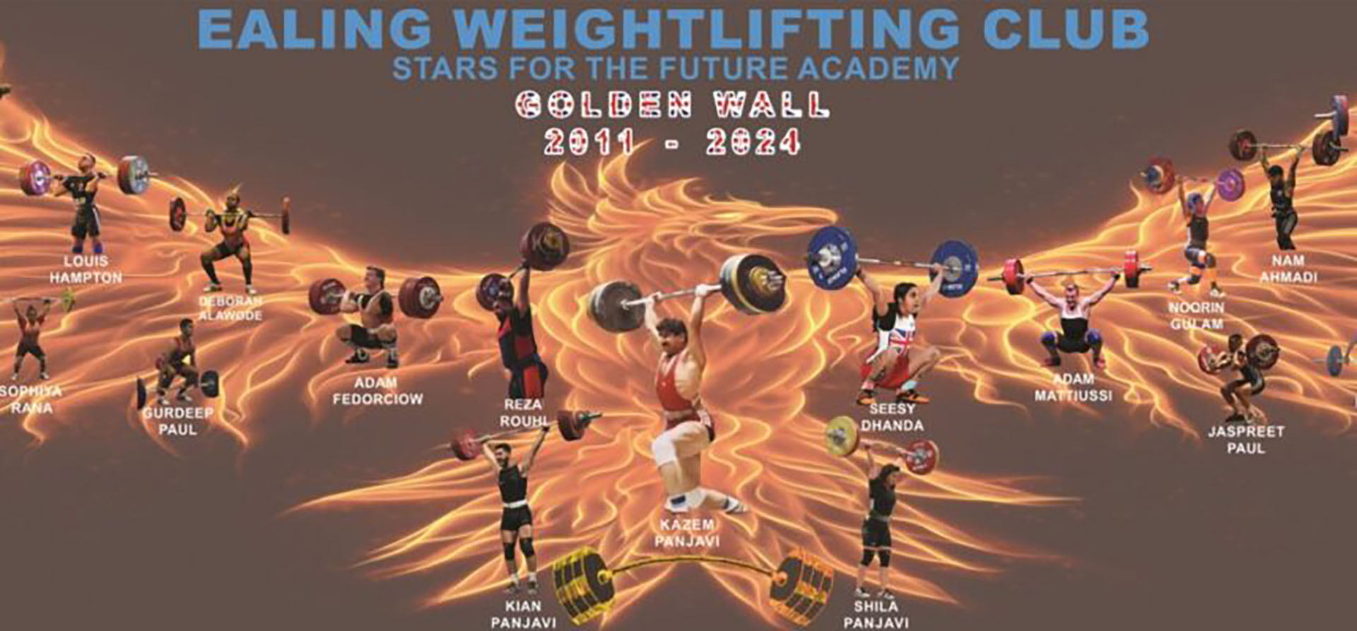 A poster of a group of men lifting weights
