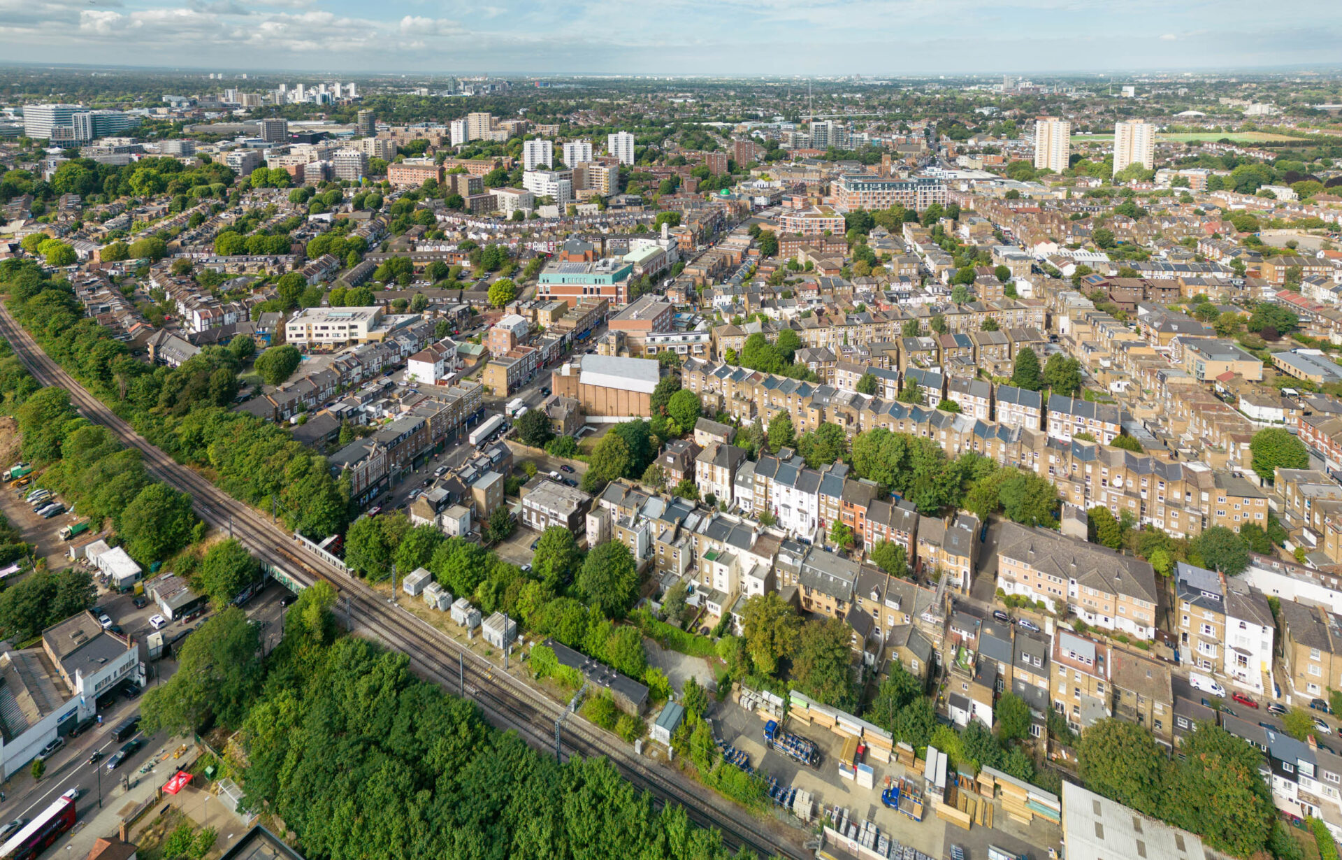 An aerial view of Acton.